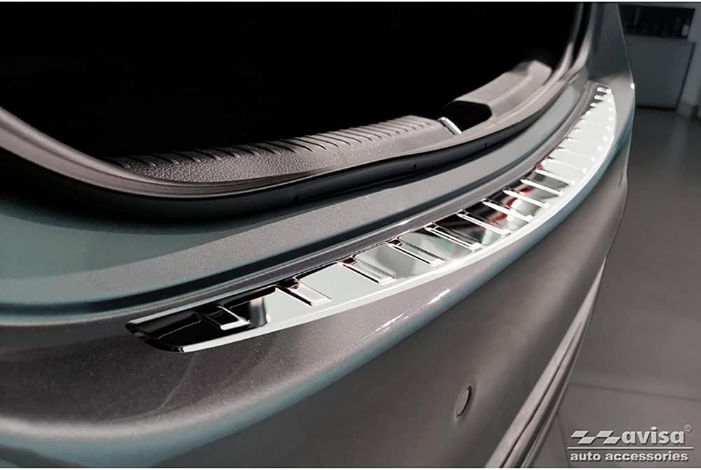 Avisa Chrom Edelstahl Heckstossstangenschutz kompatibel mit Mercedes C-Klasse Limousine (W206) 2021-