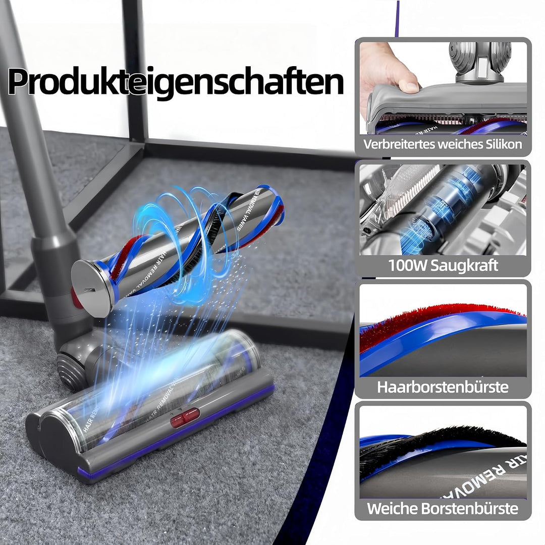 Elektrische Bodendüse für Dyson V15 V11 V10 V8 V7 Aufsatz, Upgrade Torque Drive Bodenbürste mit Anti