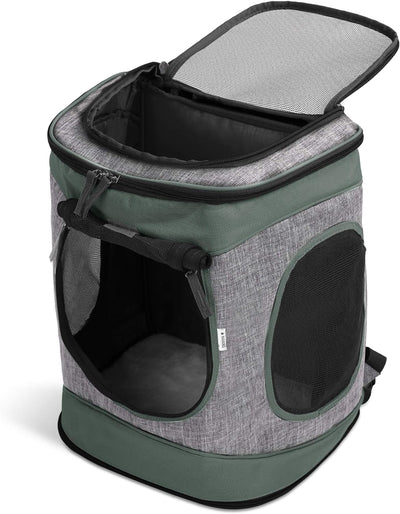 Navaris Rucksack für Hund Katze gepolstert - Hunderucksack Katzenrucksack - 33x28x43cm Haustier Back