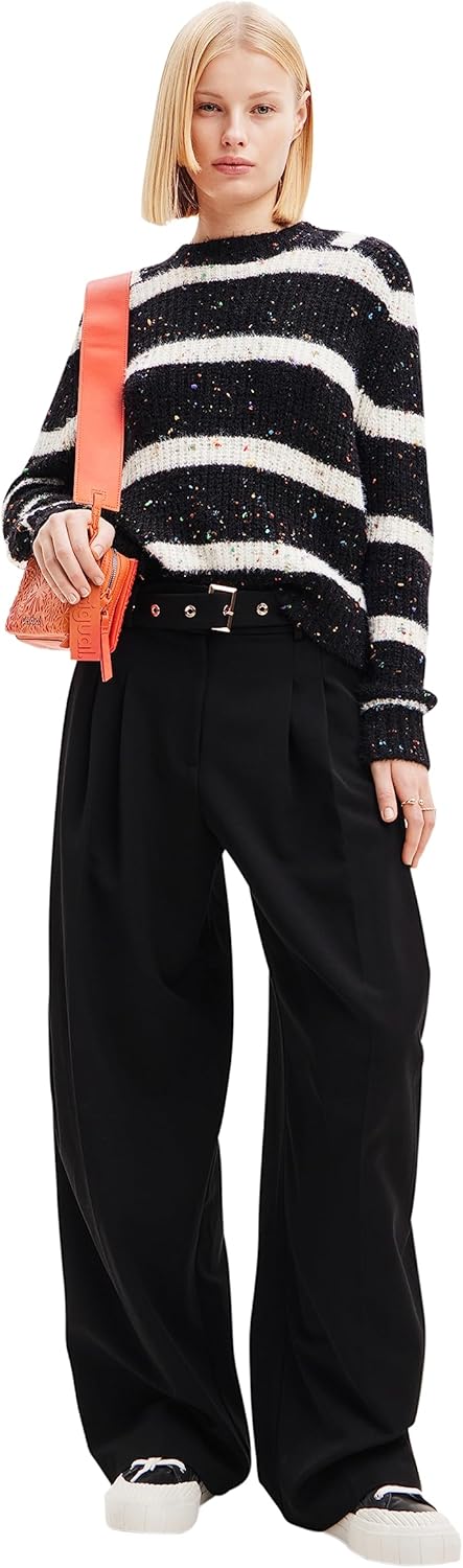 Desigual Damen Pullover_vinalopo Sweater M Schwarz, M Schwarz
