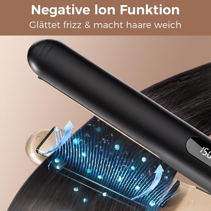 Glätteisen Haarglätter Reise Locken Glätten Ionische 120-230℃ | 5 Einstellbare Temperatureinstellung