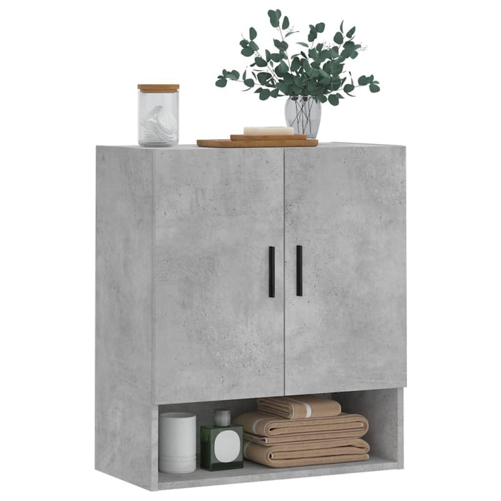 Wandschrank Betongrau 60x31x70 cm Holzwerkstoff Hängeschrank Badschrank Langlebiges Material Widerst