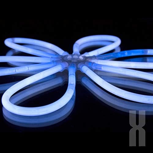 KNIXS 1000x Arm-Knicklichter – Gletscherweiss/Weiss leuchtend inkl. 1000x 3D-Verbinder und je 20x Kr