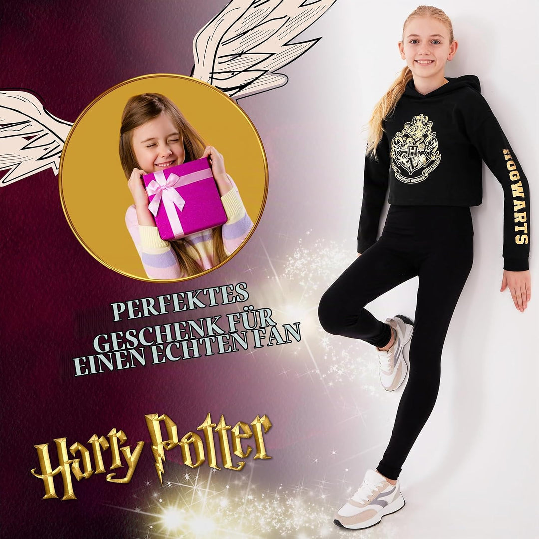 Harry Potter Mädchen Hoodie, Weicher und Bequemer Hogwarts Kapuzenpullover - Geschenke für Mädchen S
