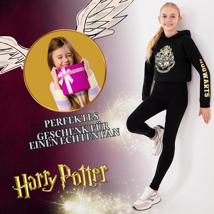 Harry Potter Mädchen Hoodie, Weicher und Bequemer Hogwarts Kapuzenpullover - Geschenke für Mädchen S