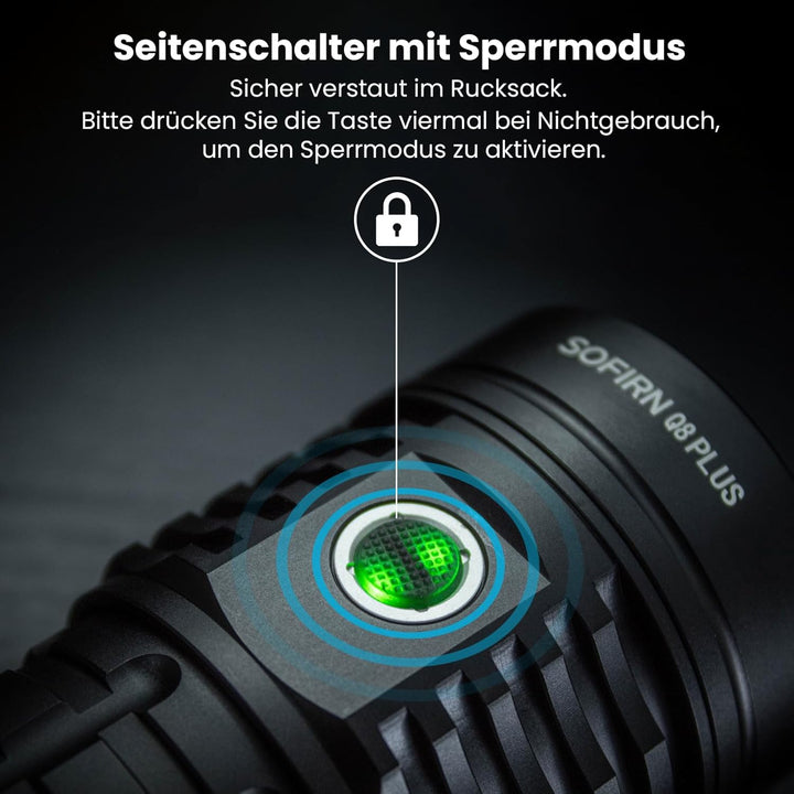 Sofirn Q8 Plus Led Taschenlampe, Superhell Tashcnelampe 16000 Lumen Leistungsstarke Taschenlampe mit