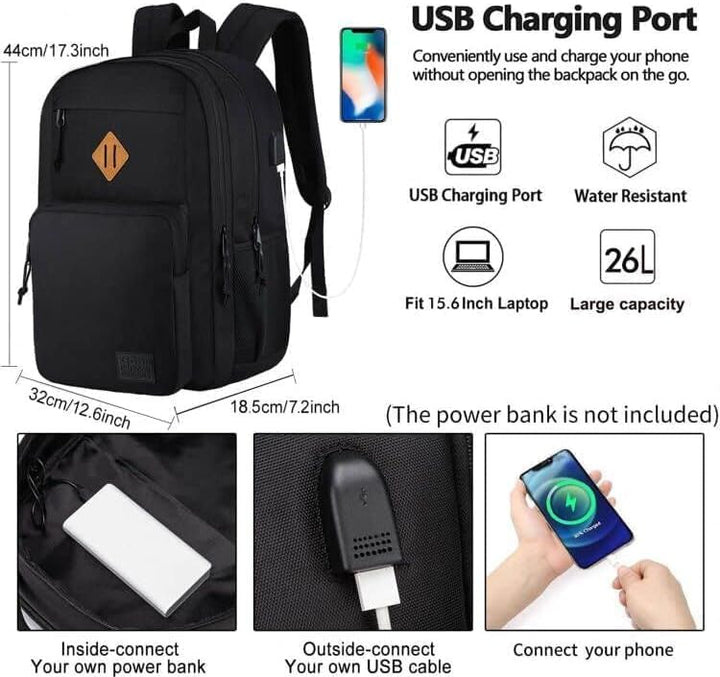 KEOFID Laptop Rucksack für Herren Damen, Grosser Schulrucksack für Jungen, Mädchen und Teenager, Ant