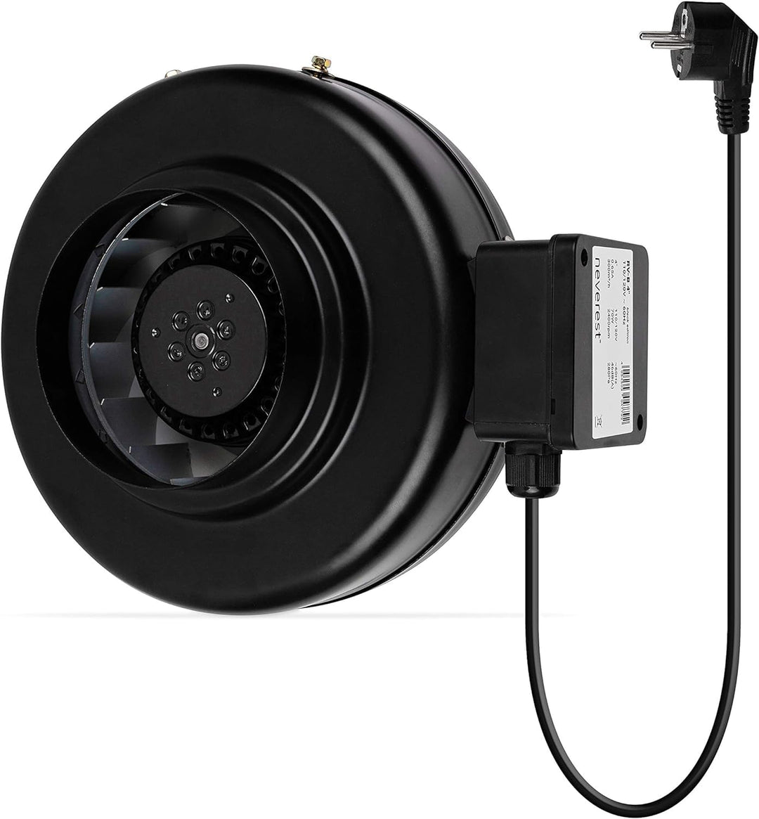 neverest RV-B Rohrventilator 150mm Profi Ventilator Robust Leistungsstark Radiallüfter 230V/220V mit