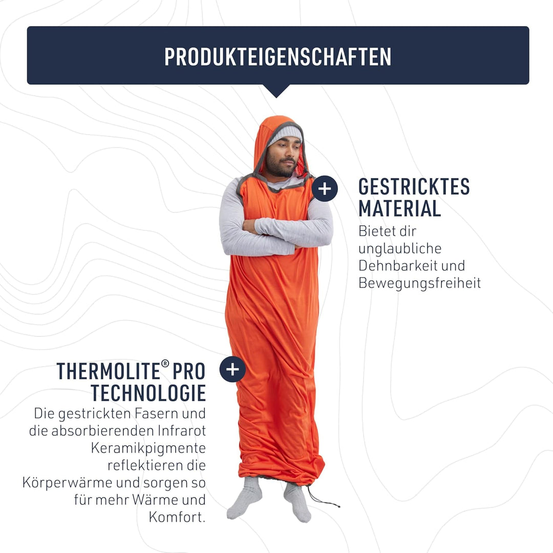 Sea to Summit Reactor Isolierte Schlafsackeinlage Extrem kompakt (78 x 31,5 cm), Extrem kompakt (78