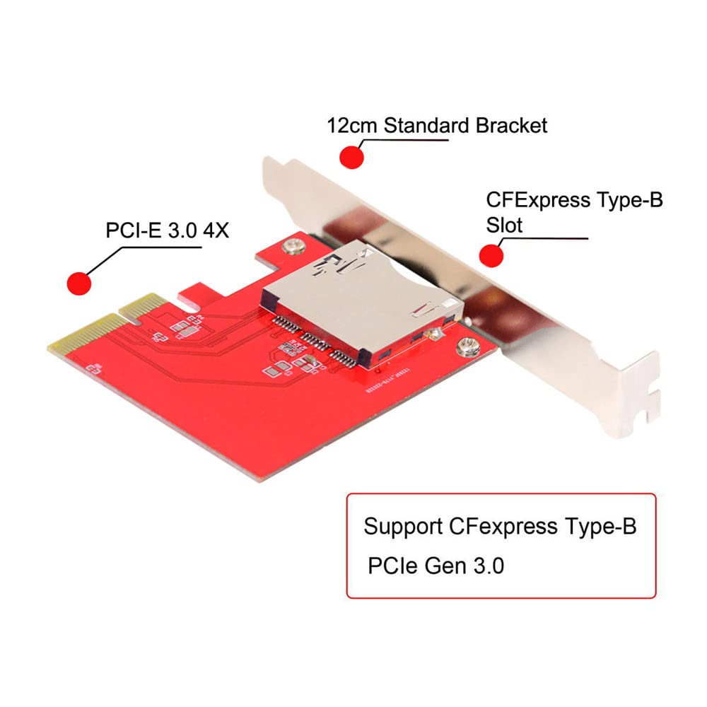 xiwai PCI-E 4x Mainboard zu CF Express Extension Card Adapter für CFE Type-B Support R5 Z6 Z7 Speich