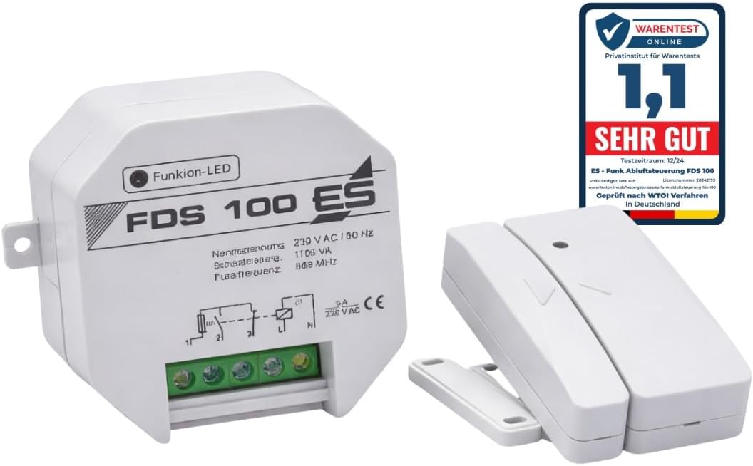Schabus FDS 100 Funk-Dunstabzugssteuerung, 700 W, 230 V, weiss, mit Dibt-Ü-Zulassung und TÜV