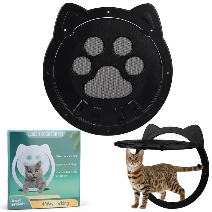 Katzenklappe für Fliegengitter, Katzentür für FensterKatzenklappe Innentür Aussentür Hundeklappe, K-