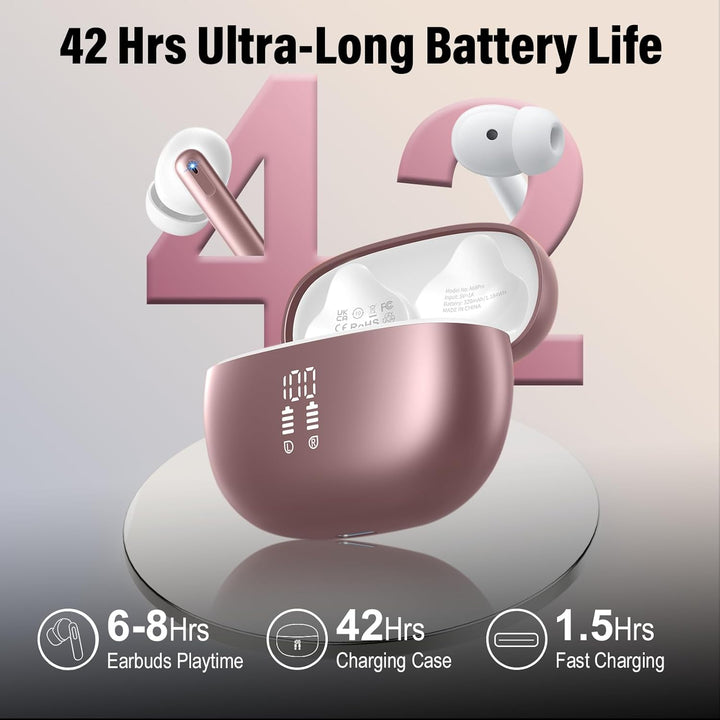 KI Kopfhörer Übersetzer, 42H Bluetooth 5.4 Sprachübersetzer Kopfhörer mit 164 Sprachen, 6 Übersetzun