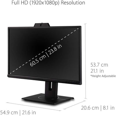 Viewsonic VG2440V 60,5 cm (24 Zoll) Büro Monitor (Full-HD, IPS-Panel, HDMI, DP, USB 3.2 Hub, Webcam