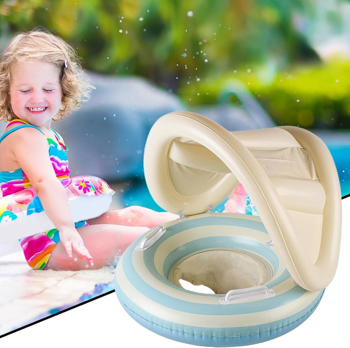 Baby Floaty Chair, Float Ring, Sunshade Canopy Protection, Adjustable Safety Support, Swimming Train