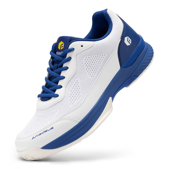 FitVille Extra Weit Tennisschuhe Herren rutschfest Hallenschuhe Atmungsaktiv Badminton Schuhe Bequem