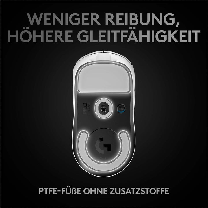 Logitech G PRO X SUPERLIGHT kabellose Gaming-Maus mit HERO 25K Sensor, Ultra-leicht mit 63g, 5 progr