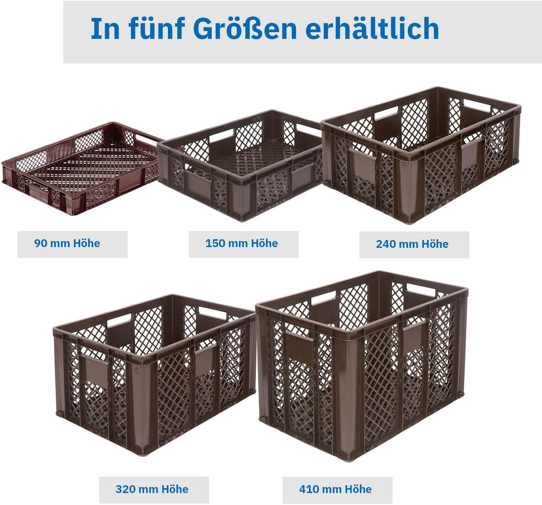 DIE BOX FABRIK Eurobox 60x40 cm in verschiedenen Höhen &amp; Farben | Bäckerkiste, Gemüsekiste &amp; Obstkis