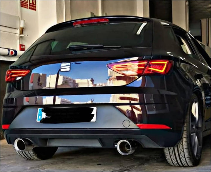 Simoni Racing Auspuffzierstück Rund/Schräg Edelstahl - Ø114xL210mm - Anschluss ->60mm