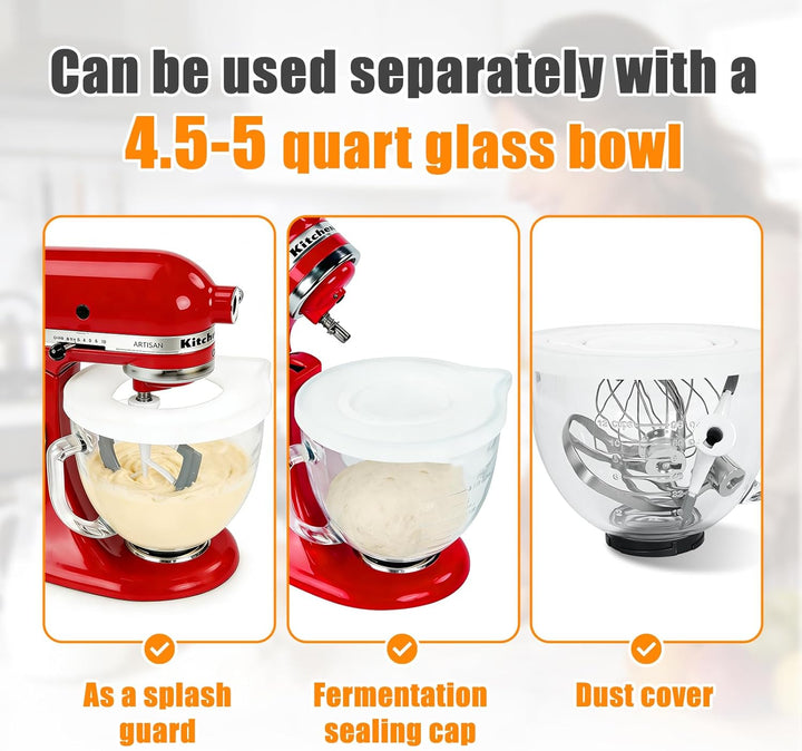 Silikon-Einlagen, kompatibel mit Kitchen Aid 4,5-5-Quart-Mixer mit kippbarem Kopf, 2 Einlagen mit De