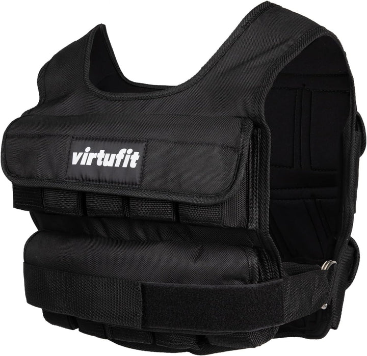 VirtuFit Verstellbare Gewichtsweste Pro - Optionen - 20 kg - 30 kg - Schwarz Schwarz (20 kg), Schwar