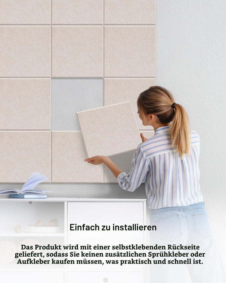 Akustikplatten selbstklebend 12 Stück schalldämmung schallschutz wand Hohe Dichte Polyester Akustikp