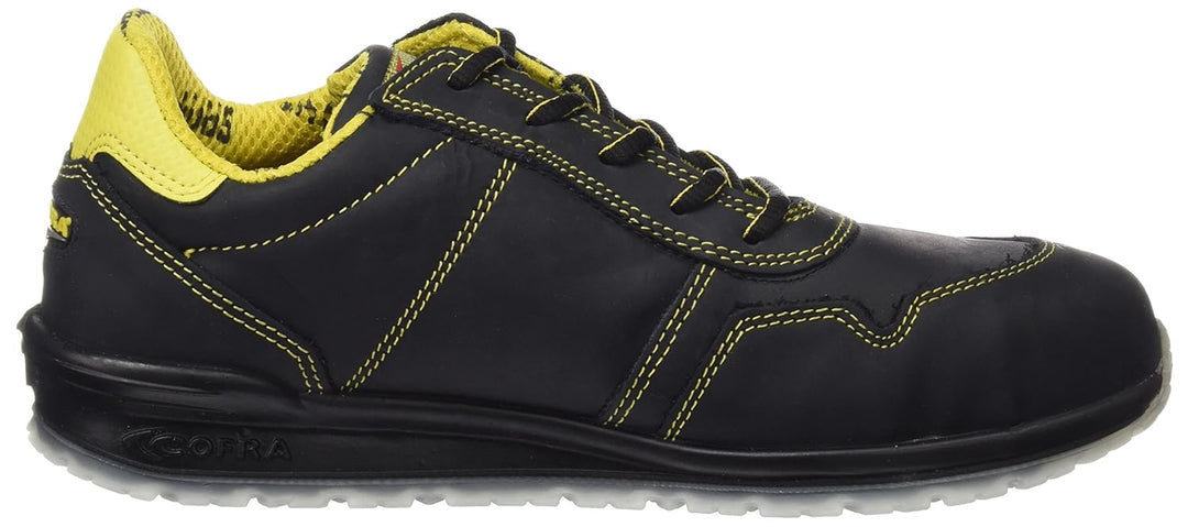 Cofra 78500-001.W42 COPPI S3 SRC Sicherheitsschuhe, Schwarz/Gelb, Grösse 42 42 EU, 42 EU