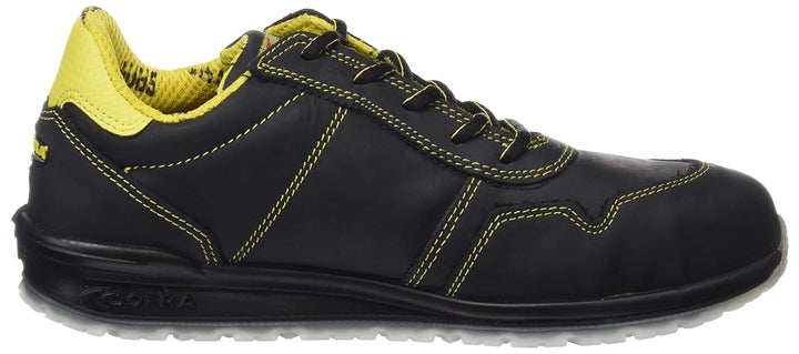 Cofra 78500-001.W42 COPPI S3 SRC Sicherheitsschuhe, Schwarz/Gelb, Grösse 42 42 EU, 42 EU