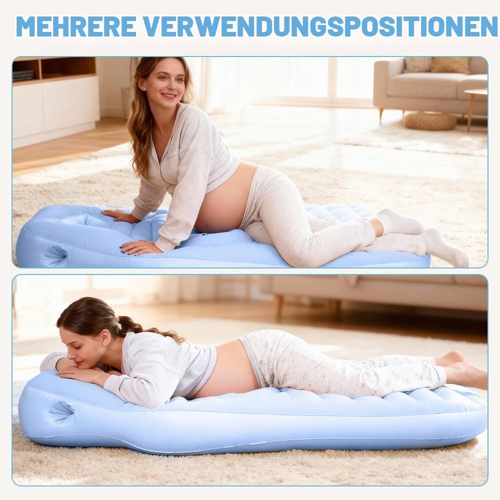 Aufblasbares Schwangerschaftskissen, Yogamatte für Schwangere mit Loch, Tragbare Schwangerschaft Kis