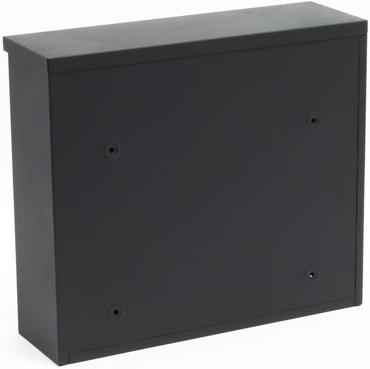 Wiltec Briefkasten V12 Anthrazit 360 x 115 x 320 mm, Wandbriefkasten mit Schloss, Sichtfenstern und