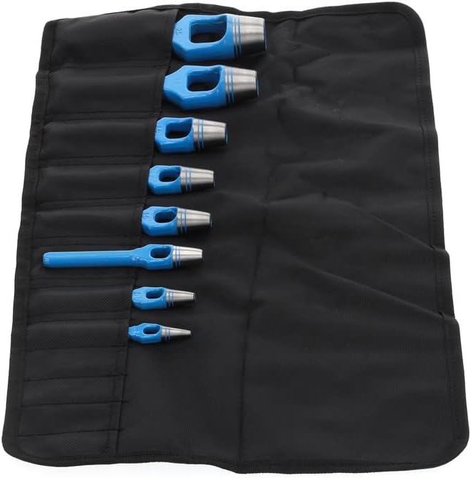 GEDORE Henkellocheisen-Satz, Set 8-teilig, Ø 3 - 25 mm, Gummi Leder Dichtungen Stoff, rund, Stanzeis