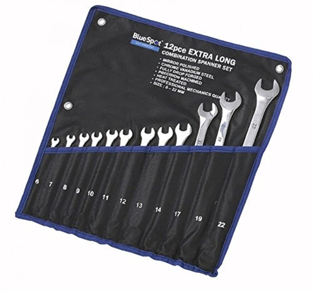 Bluespot Tools 4124 B/Spot Extra lange Kamm Maulschlüssel Set (12-teilig)