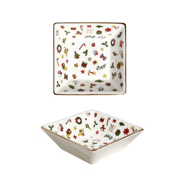 Taitù Noël ORO - Schale quadratisch 9,5 x 9,5 cm