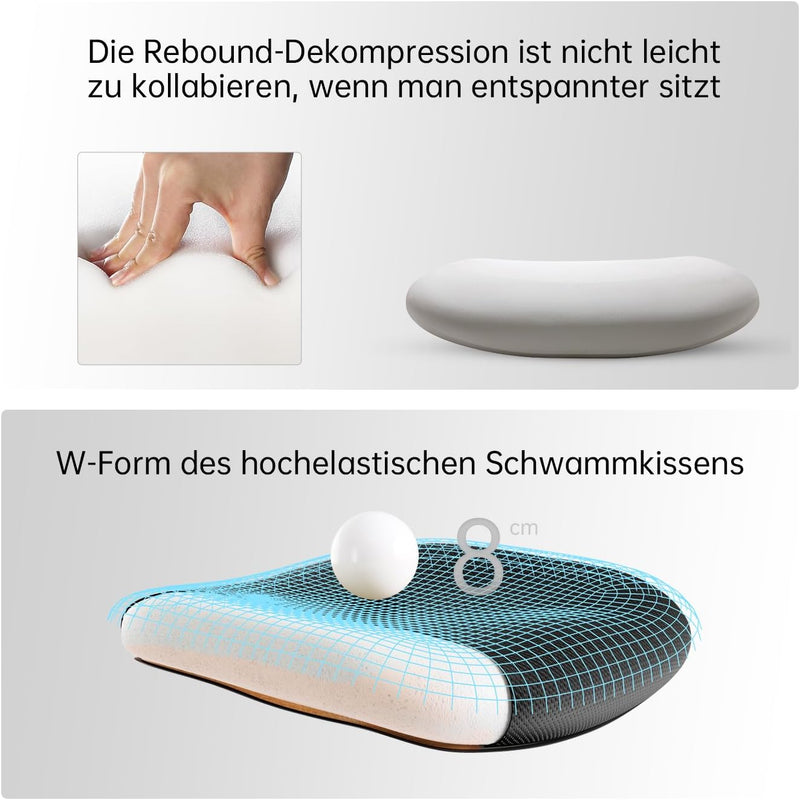 SIHOO Bürostuhl Ergonomischer Schreibtischstuhl, Drehstuhl hat Verstellbarer Lordosenstütze, Kopfstü