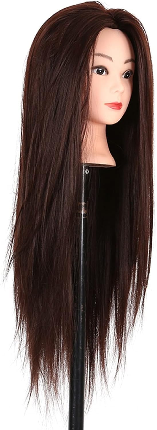 Frisierkopf Trainingsköpfe Übungskopf Friseur 24" Synthetik Haar Trainingskopf Frisurenkopf Puppenko