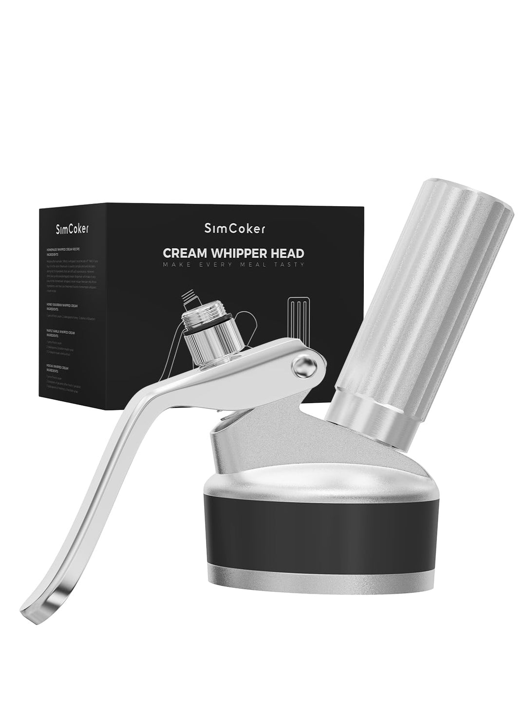 SimCoker Aluminium Sahnesäulenaufsatz, Ersatzteil Kopf für Sahnezubereiter,Sahnesäulenaufsatz mit De