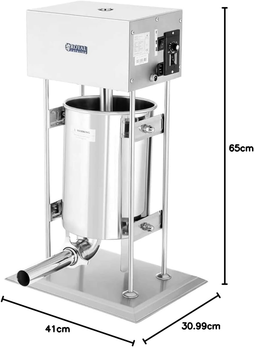 Royal Catering RCWF-10LE-H Wurstfüller Edelstahl elektrisch 230 W Wurstfüllmaschine 10 l elektrische