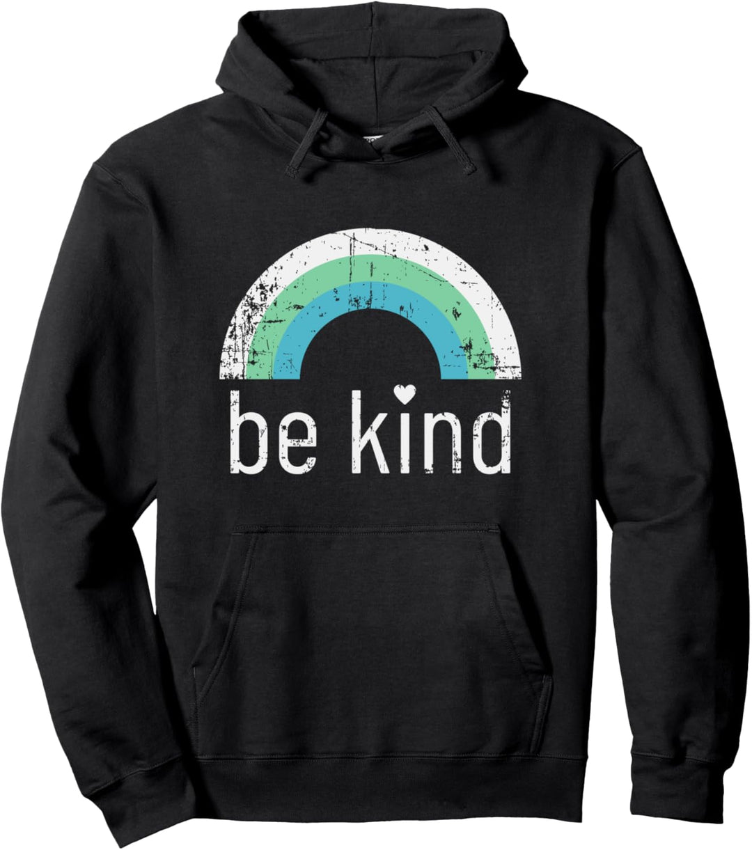 Vintage Be Kind Regenbogen Retro Güte Geschenk Pullover Hoodie