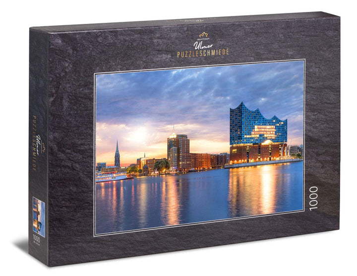 Ulmer Puzzleschmiede - Puzzle „Elphi“ - klassisches 1000 Teile Puzzle - die Elbphilharmonie in Hambu
