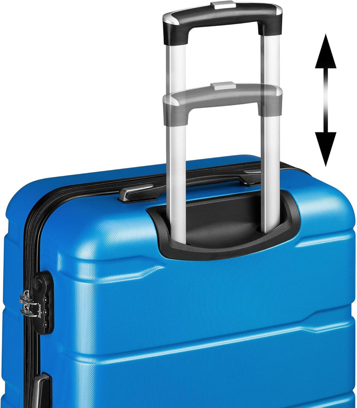 Zelsius Koffer Set 4 Stück, Blau | ABS Hartschalenkoffer mit Zahlenschloss, 4 Rollen und Innen Trenn
