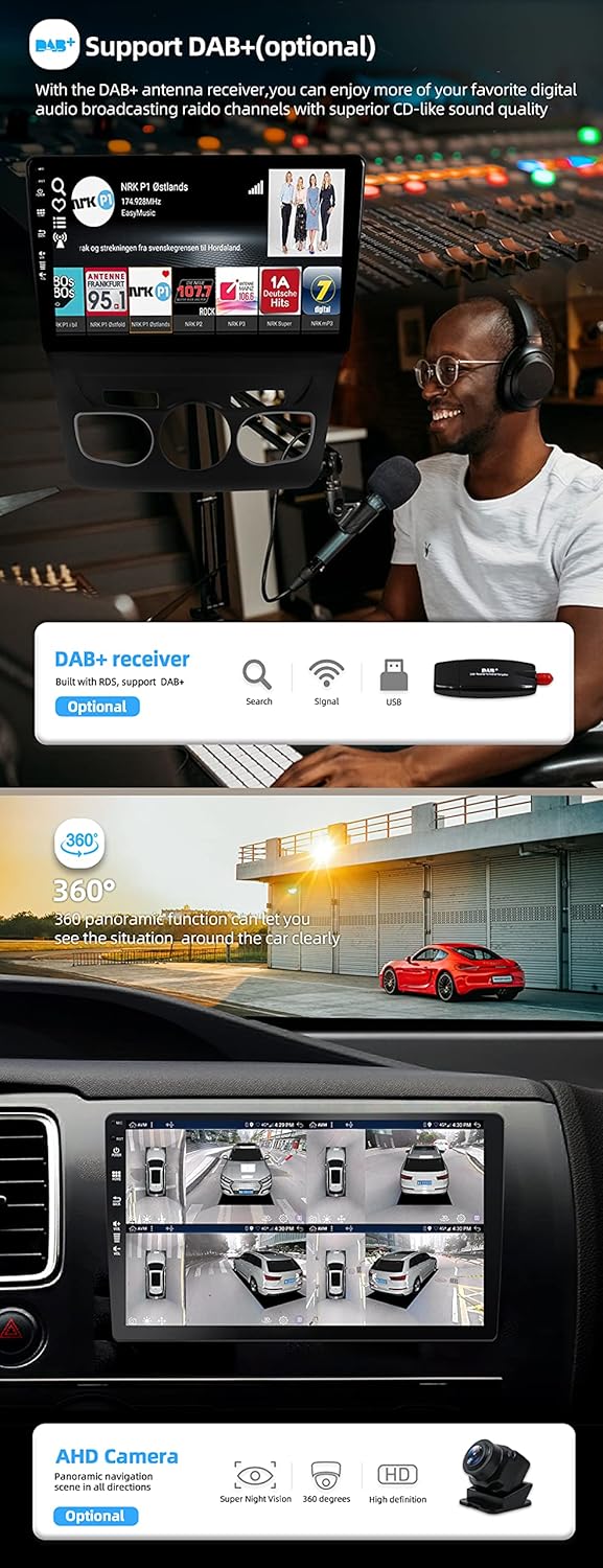 JOYX - [6G+128G] - Android 15 Autoradio Passt für Citroen C4 C4L DS4 (2013-2017) - Kabellos Carplay/