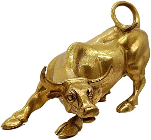 Skulptur Heimdekoration Golden Copper Bull (Feng Shui) steht für Glück des Lebens Reichtum, Messing