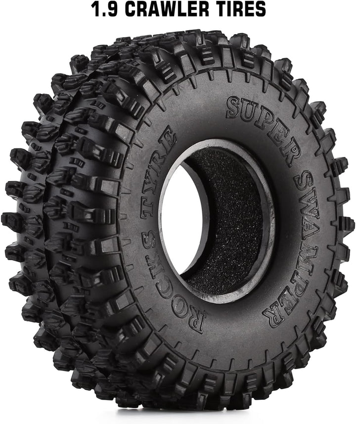 INJORA RC Reifen 1,9inch Crawler Reifen für 1:10 RC Crawler Axial SCX10 90047 SCX10 III AXI03007 D90