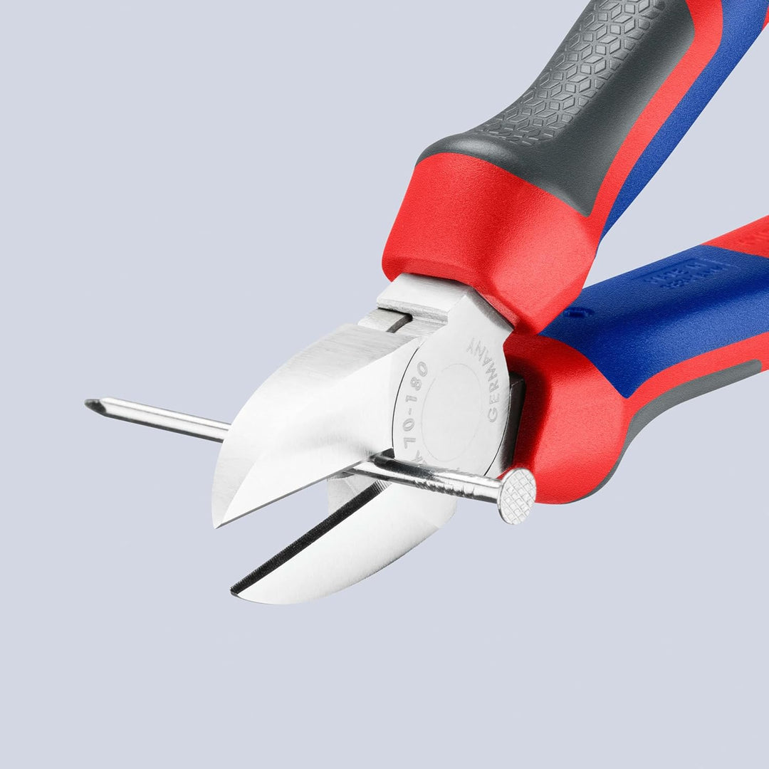 Knipex Seitenschneider verchromt, mit Mehrkomponenten-Hüllen 180 mm 70 05 180 verchromt Mit Mehrkomp