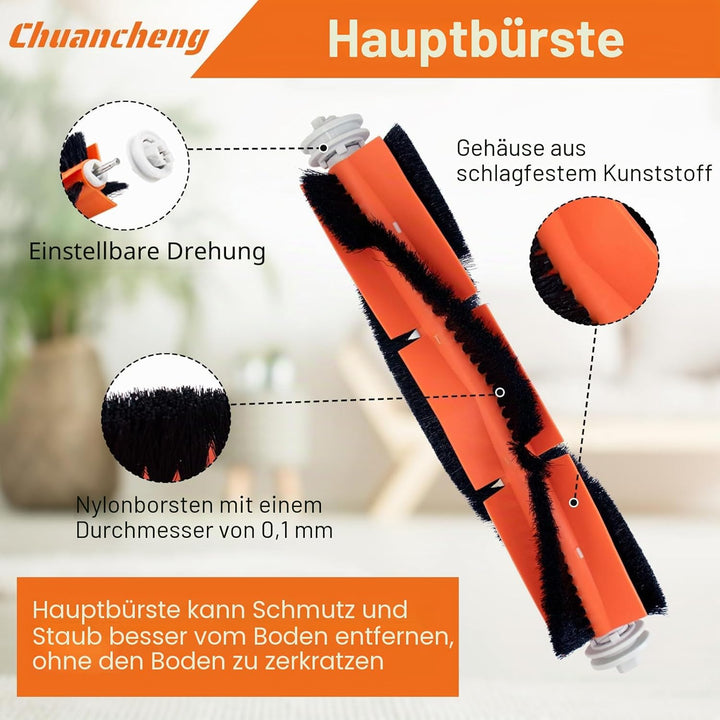 Chuancheng Zubehör-Set für Dreame D9, D9 Max, L10 Pro Staubsauger-Teile, inklusive 1 Hauptbürste, 6