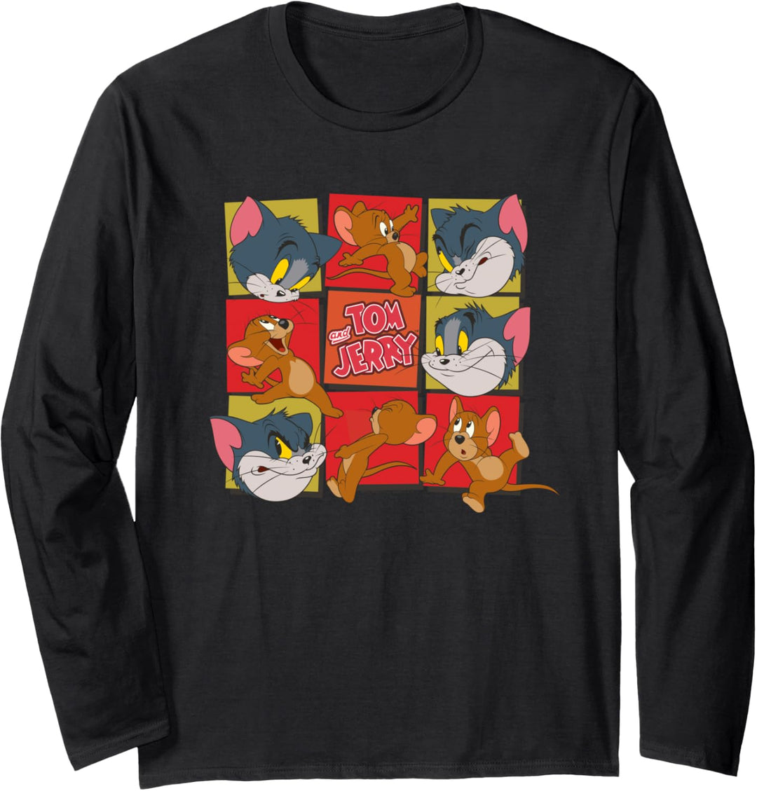 Tom and Jerry Squares Langarmshirt