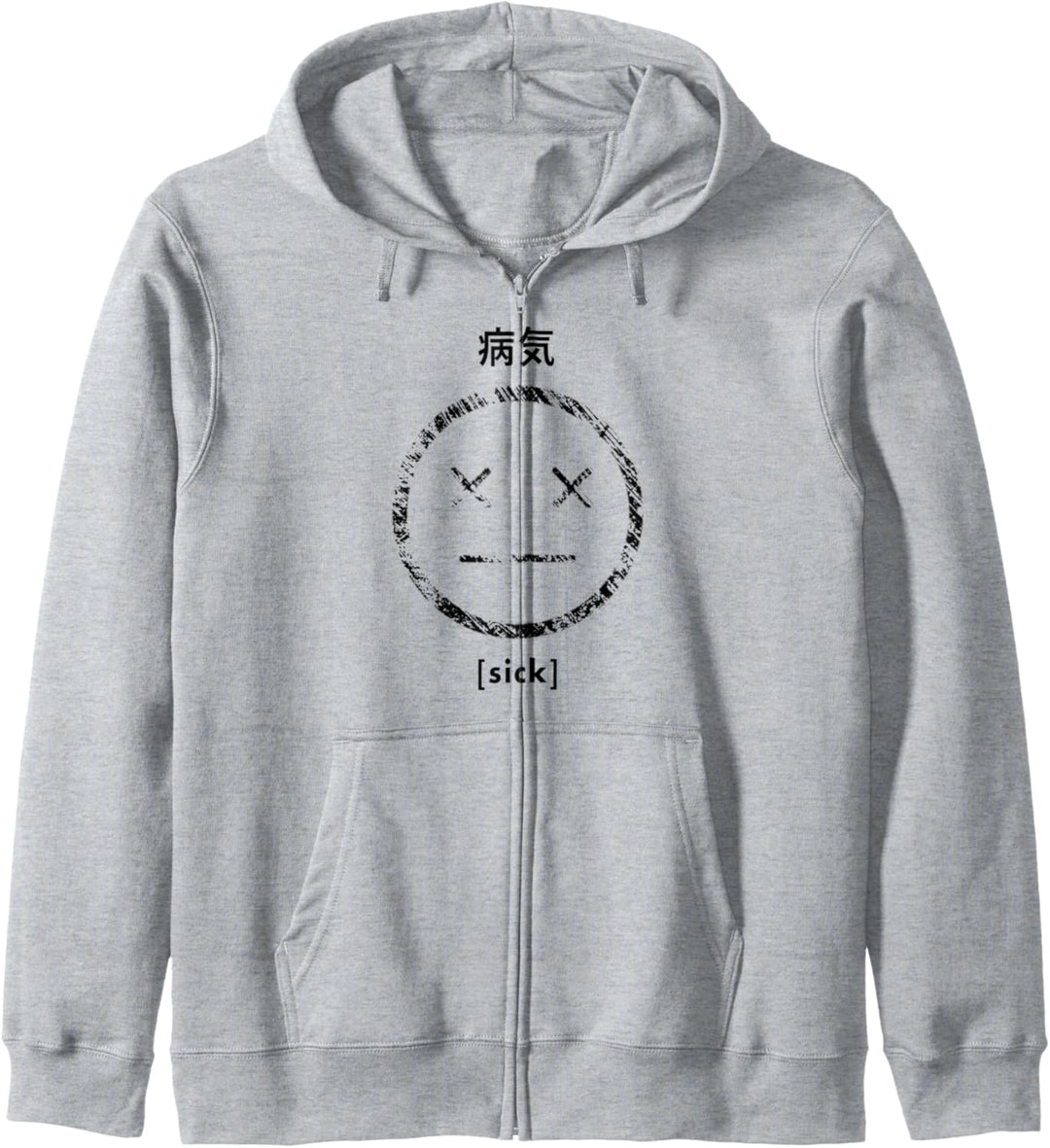 Ästhetische Vaporwave Sick Face Geschenk Soft Grunge Style Kapuzenjacke