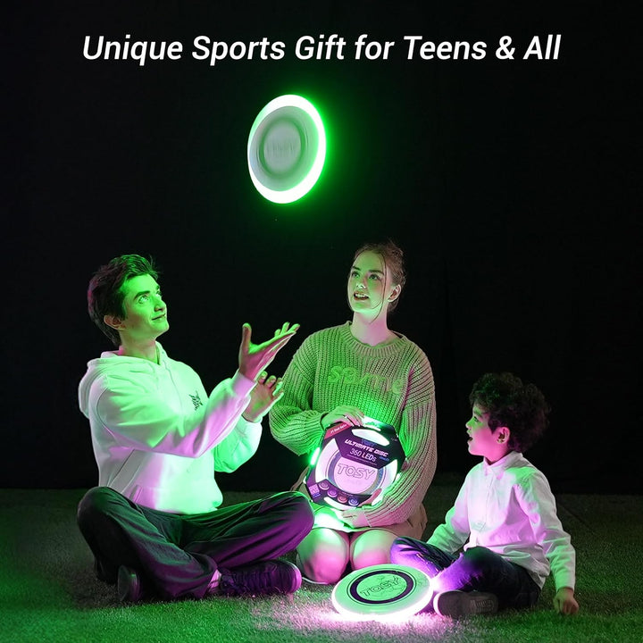 TOSY Flying Disc – 16 Millionen RGB-Farben oder 36 LEDs, Hell, Smart-Modi, automatisches Aufleuchten