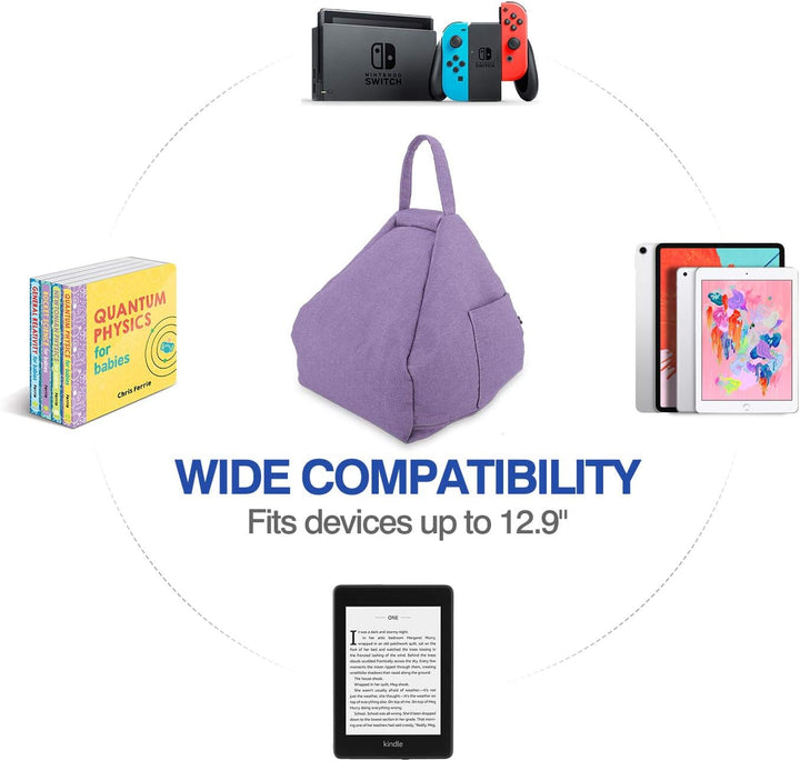 MoKo Tablet Kissenständer, Weich Sitzsack Kissenhalter für bis zu 12.9" Tablet ipad Air 5 10.9, iPad