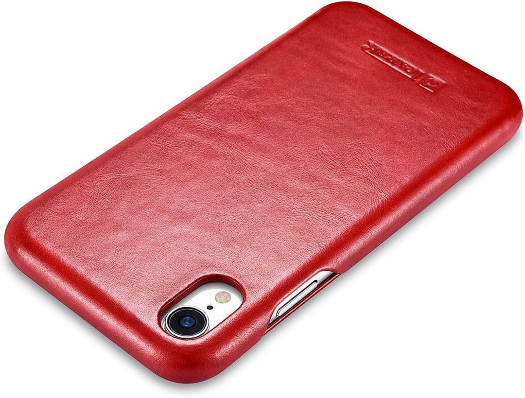 ICARER Hülle passend für Apple iPhone XR (6,1 Zoll), Handyhülle mit echtem Leder, Case, Schutz-Hülle